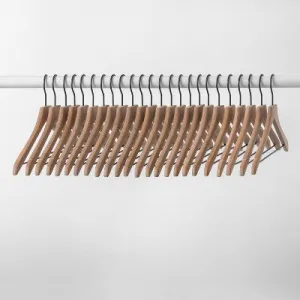 24pk Wood Suit Hangers Natural - Brightroom