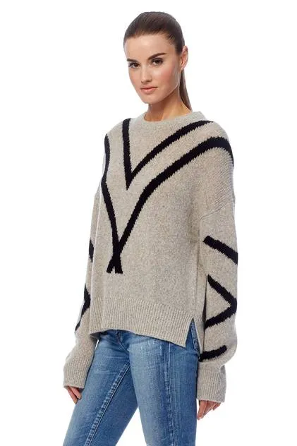 360 Cashmere - Paulina Sweater in Hazel/Black