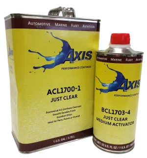 ACL1700-1 Just Clear Urethane Clearcoat Kit with hardner 4:1 Clear