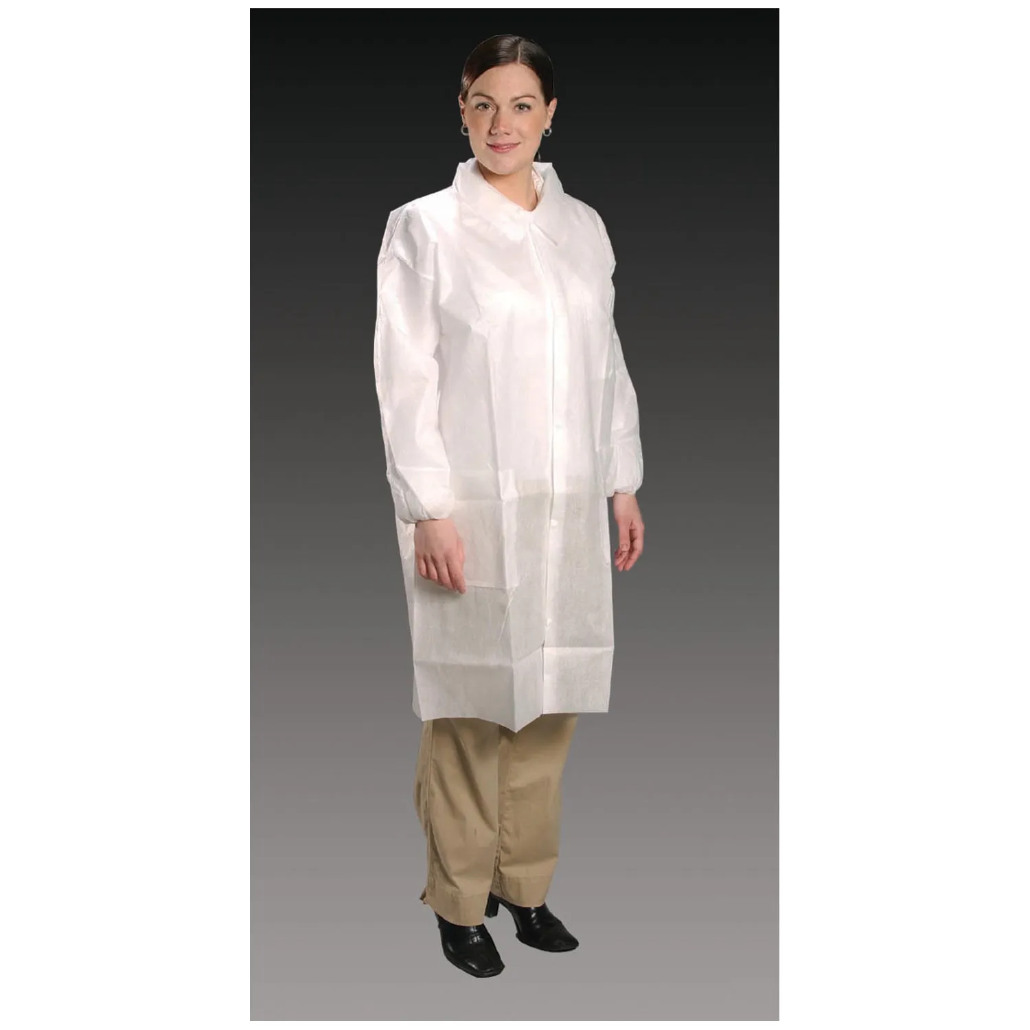 Alpha Protech Critical Cover Alphaguard Lab Coats Lab Coat, X-Large, White, Tapered Collar, Elastic Wrist, 30/Cs