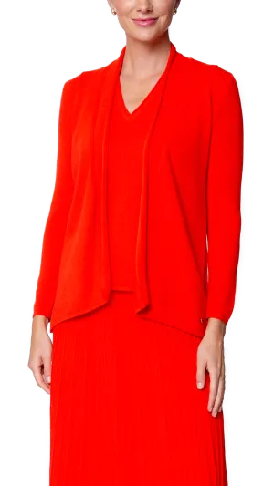 Amy Shawl Collar Cardigan ; Bright Orange