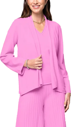 Amy Shawl Collar Cardigan ; Peony