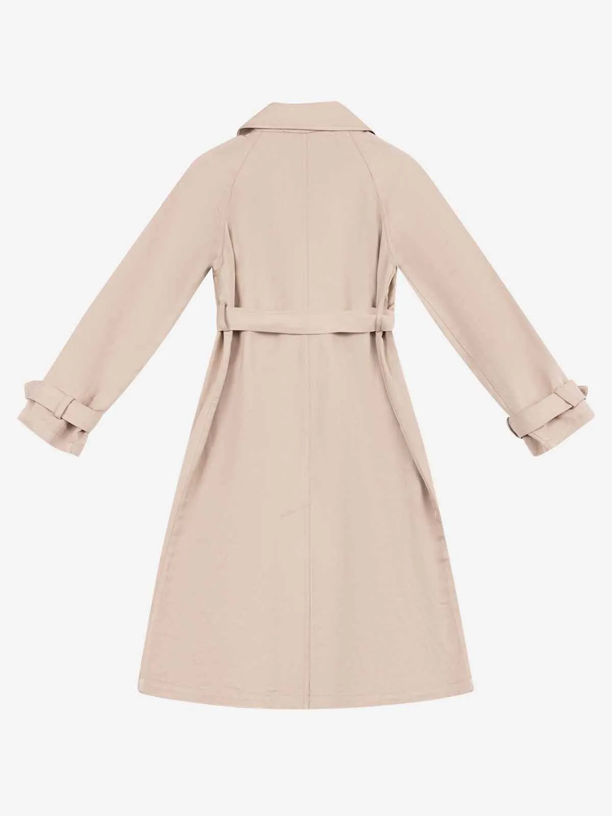 ASOBIO Double-Breasted A-Line Trench Coat