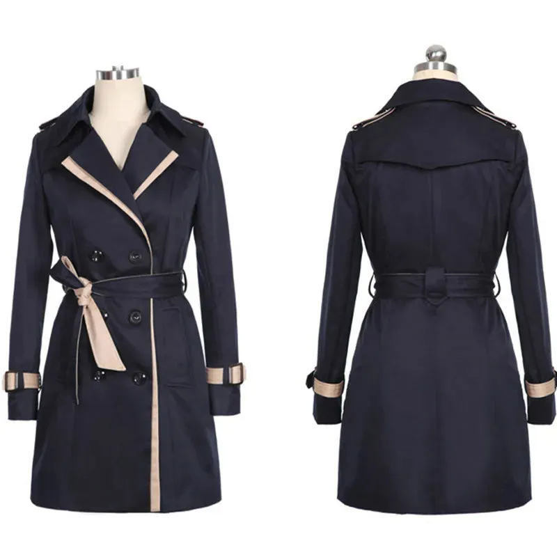 Autumn Double-Breasted Trench Coat - Chic and Sophisticated Outerwear