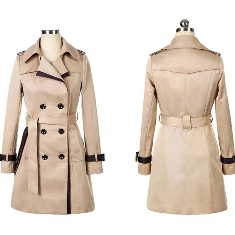 Autumn Double-Breasted Trench Coat - Chic and Sophisticated Outerwear