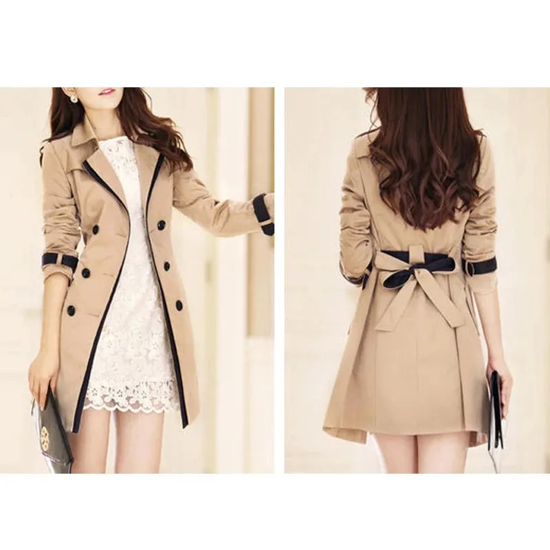 Autumn Double-Breasted Trench Coat - Chic and Sophisticated Outerwear