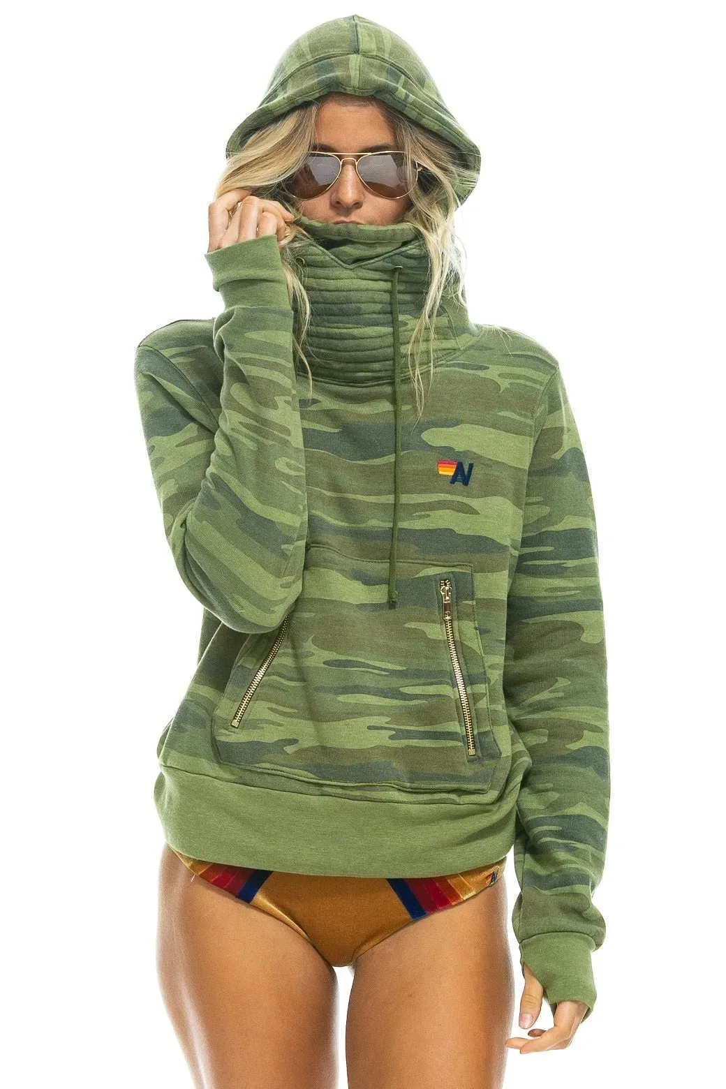 Aviator Nation - Ninja Pullover Hoodie in Camo