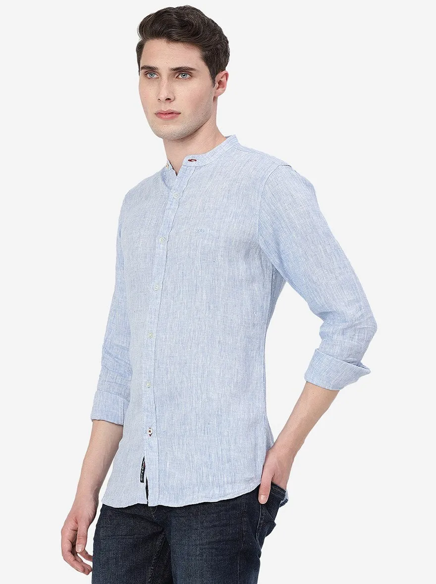 Blue Bell Solid Slim Fit Casual Shirt | JadeBlue