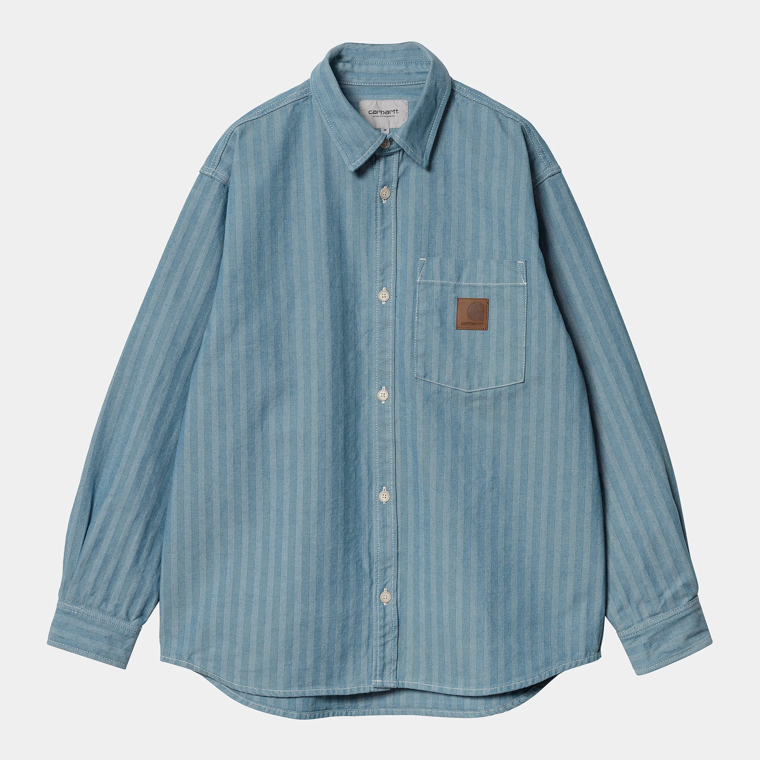 Carhartt WIP - Menard Herringbone Denim Shirt Jacket - Blue Denim (Rinsed)