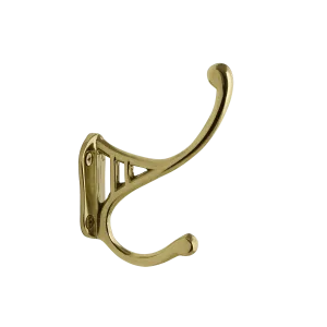 Classic Coat Hook in Unlacquered Brass