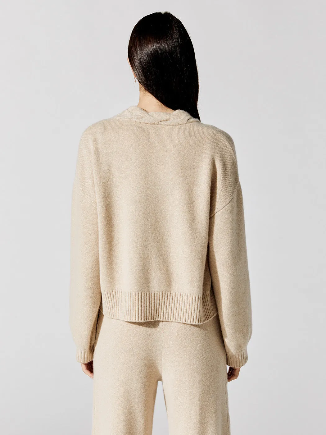 Cleo Cashmere Cardigan - Biscuit