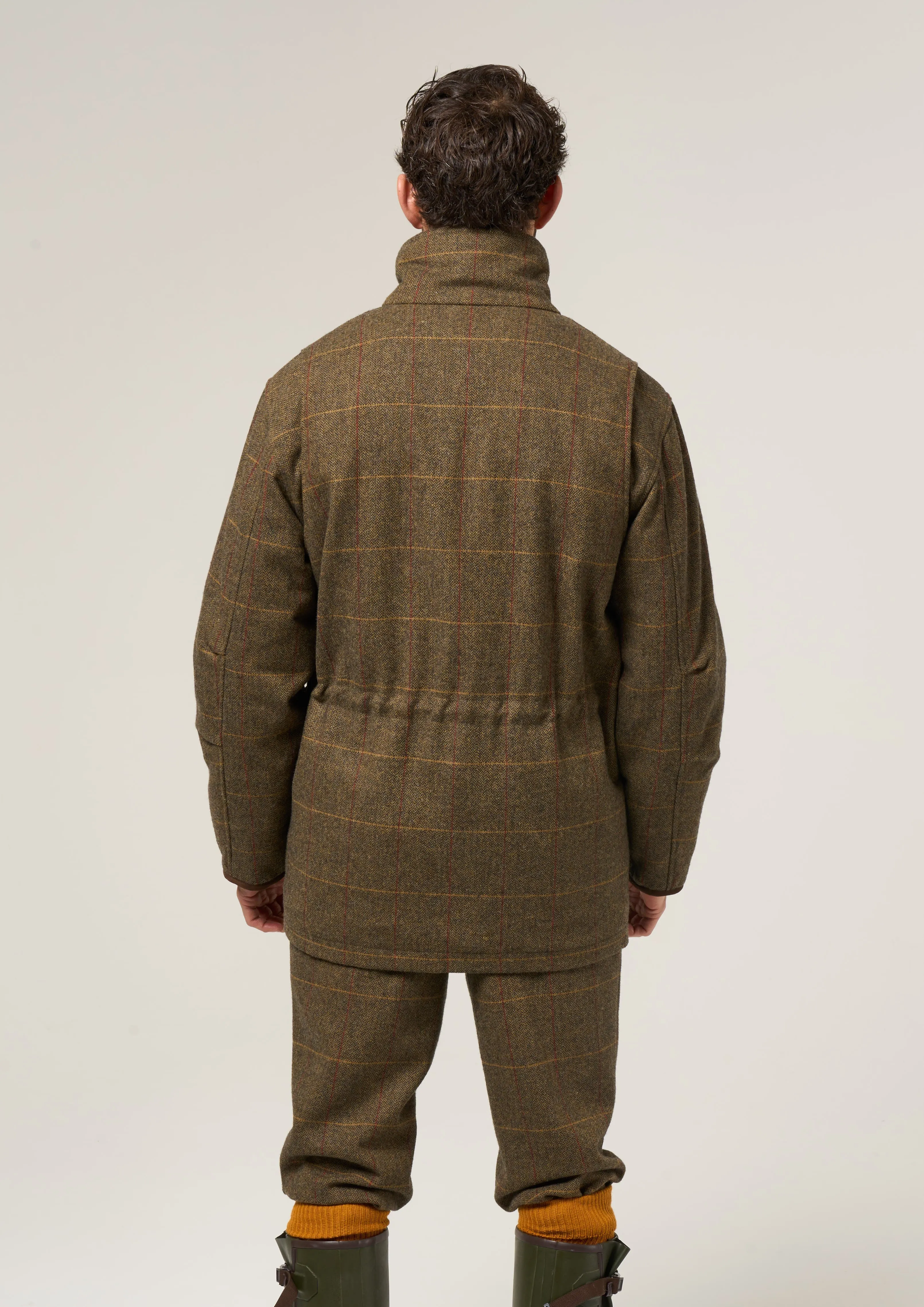 Combrook Men's Tweed Shooting Field Coat In Teak - Shooting Fit