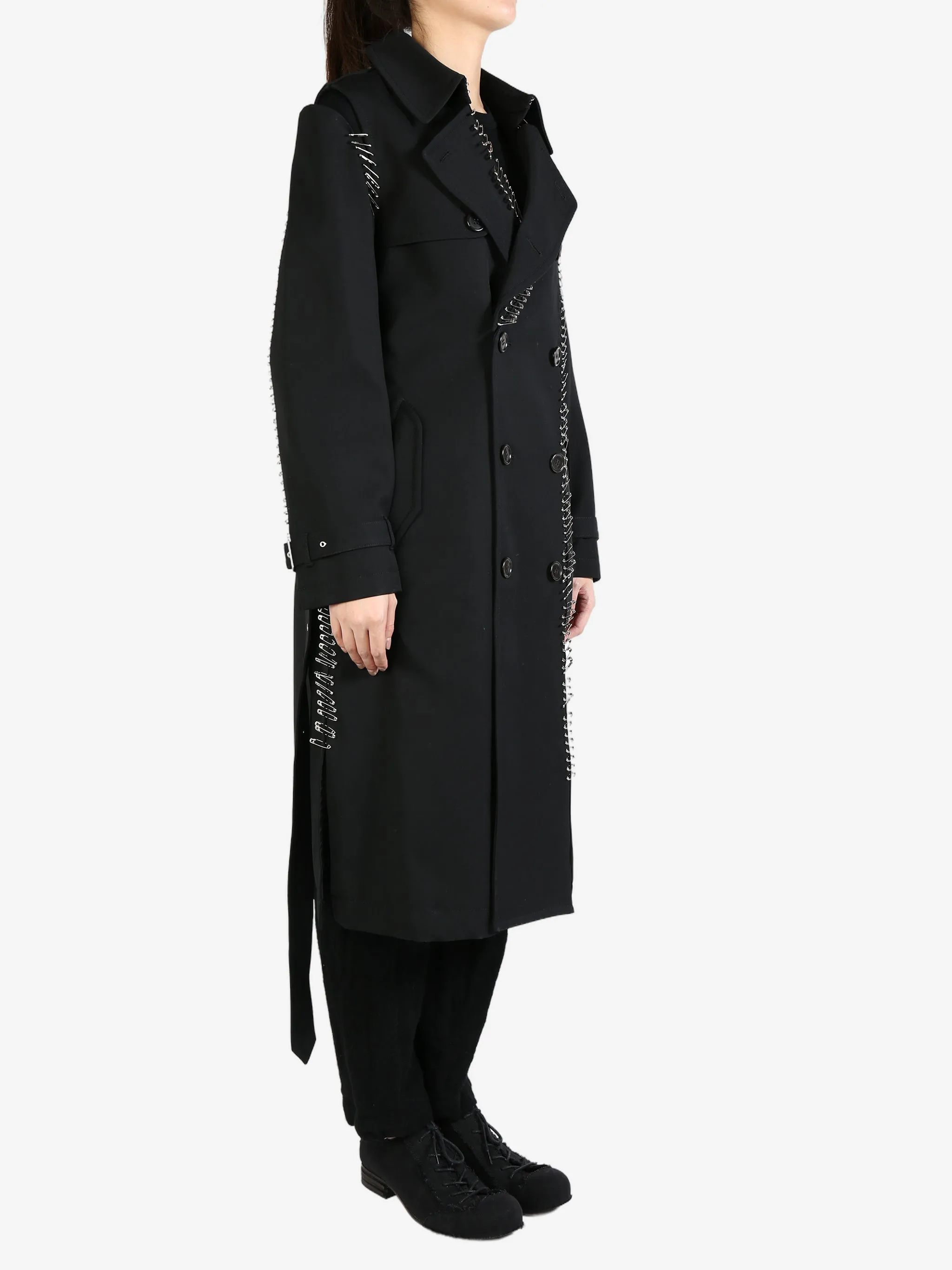 COMME DES GARCONS NOIR - Women Safety Pin Trench Coat