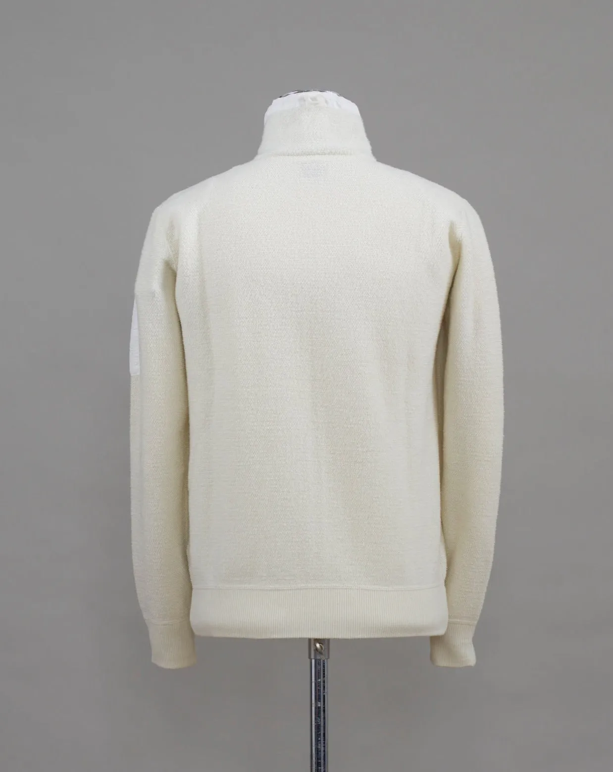 C.P. Company Knit Lambswool Cardigan / Gauze White