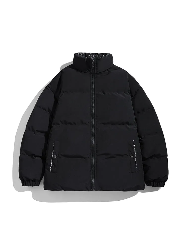 Durable Solid Color Reversible Quilted Coat