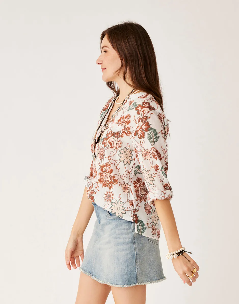 Dylan Gauze Shirt: Cloud Taj