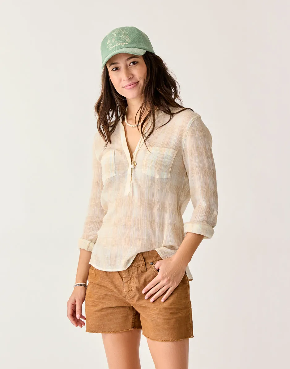 Dylan Gauze Shirt: Multiplaid