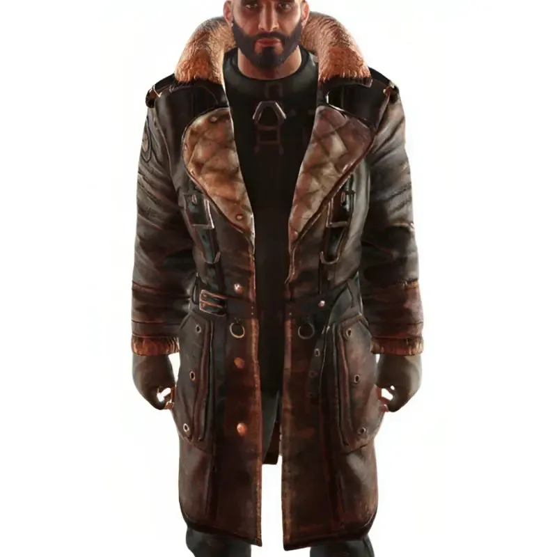 Elder Maxson Fallout 4 Battle Mens Trench Coat  Jacket