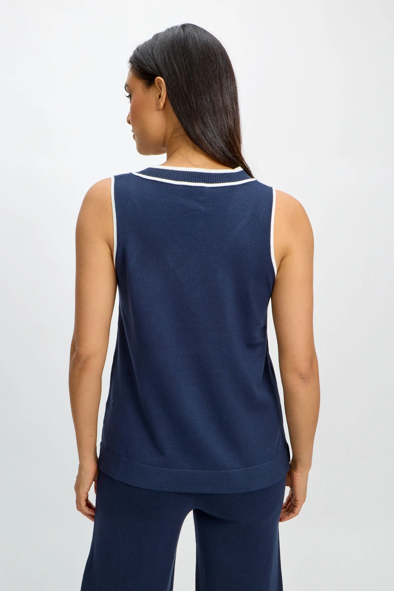 EMPROVED Tennis Vibes Sweater Tank in Navy