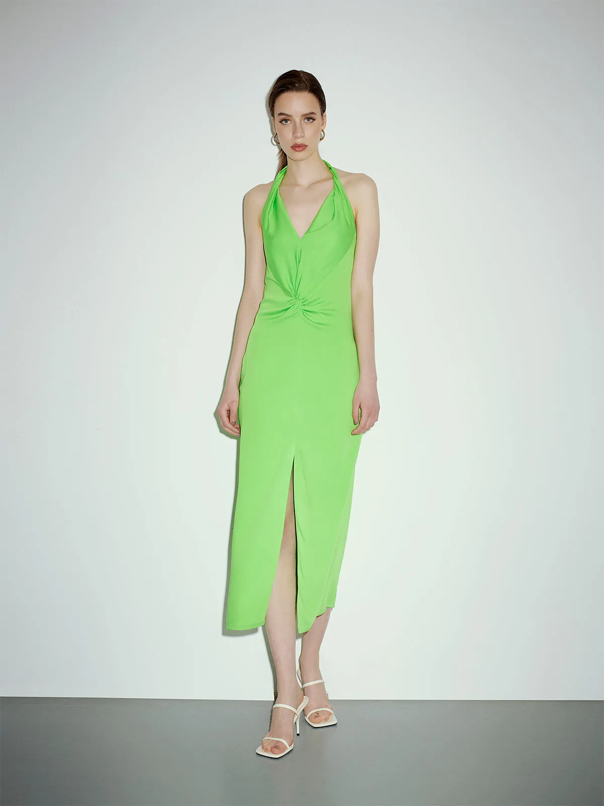 ETÉREO midi dress - gecko green