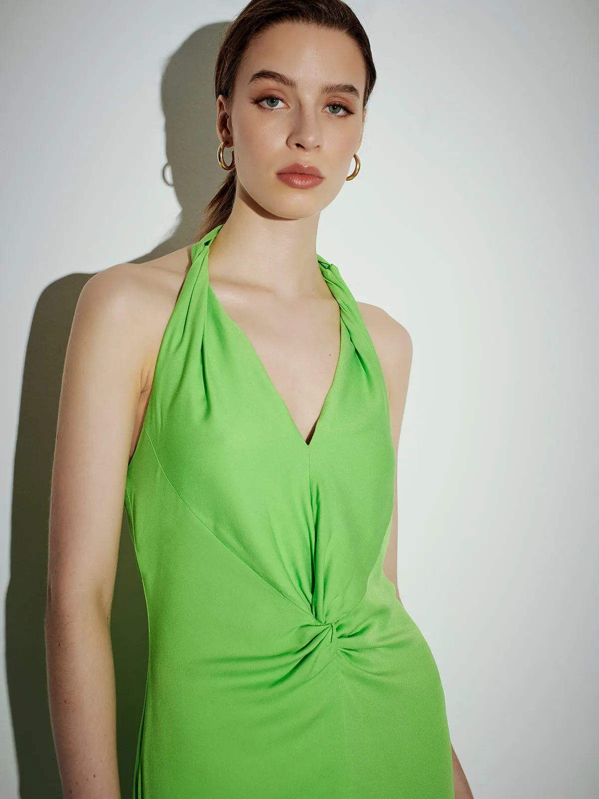 ETÉREO midi dress - gecko green