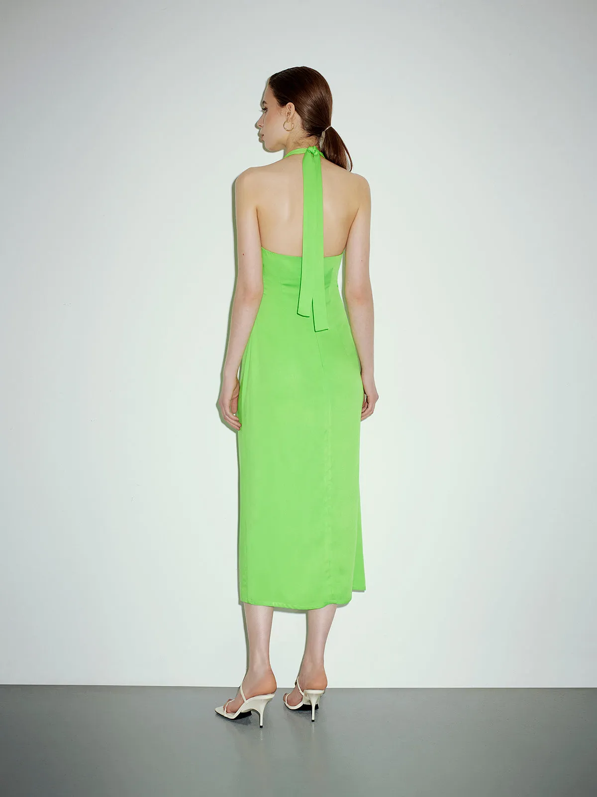 ETÉREO midi dress - gecko green