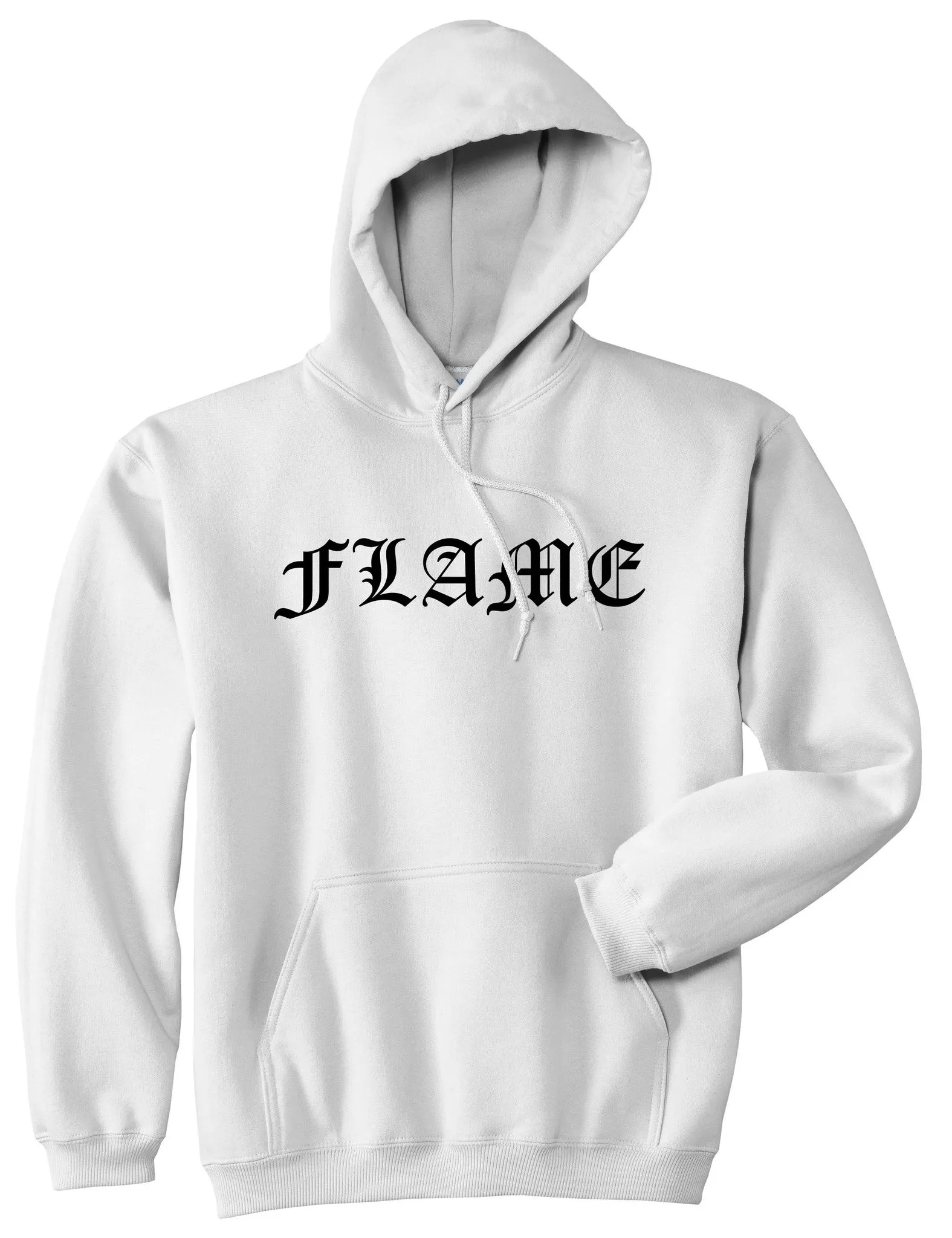 Flames of Fire Gold Frame Pullover Hoodie