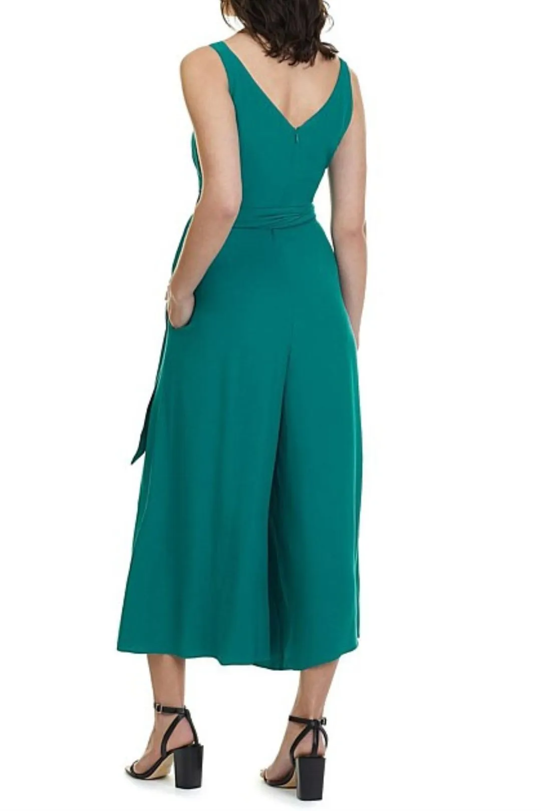 Green Wrap Waist Jumpsuit