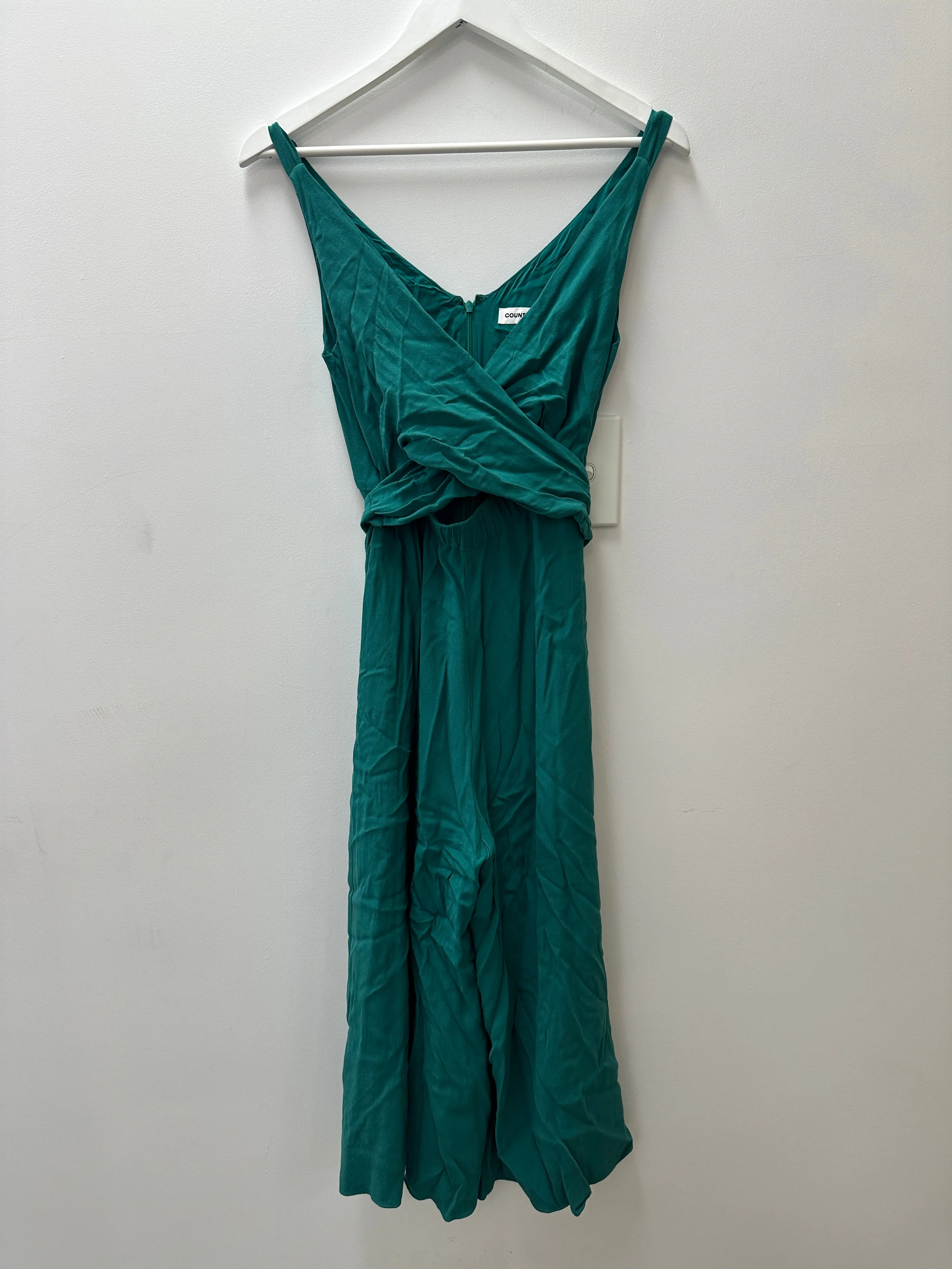 Green Wrap Waist Jumpsuit