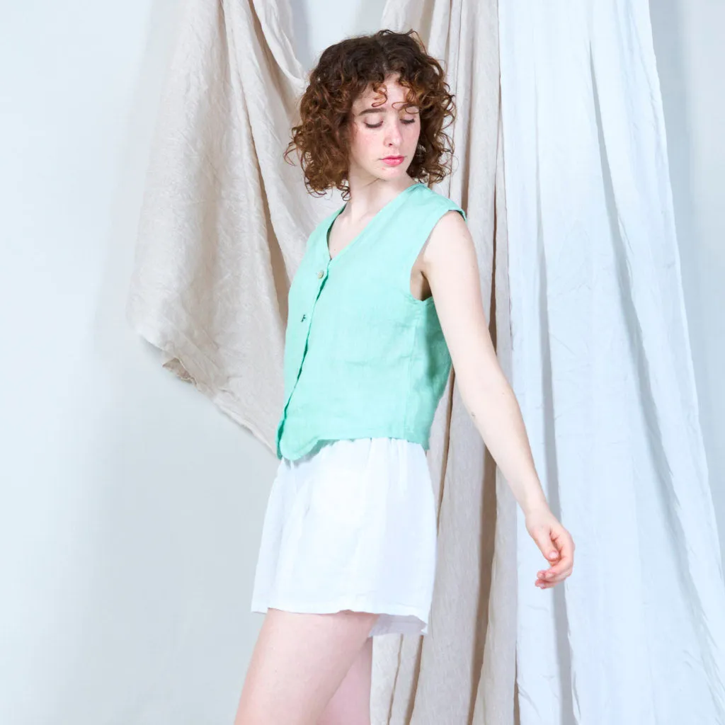 Lightweight linen vest wholesale