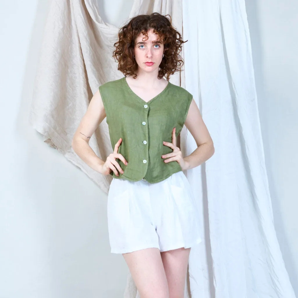 Lightweight linen vest wholesale