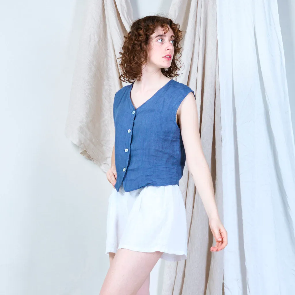 Lightweight linen vest wholesale