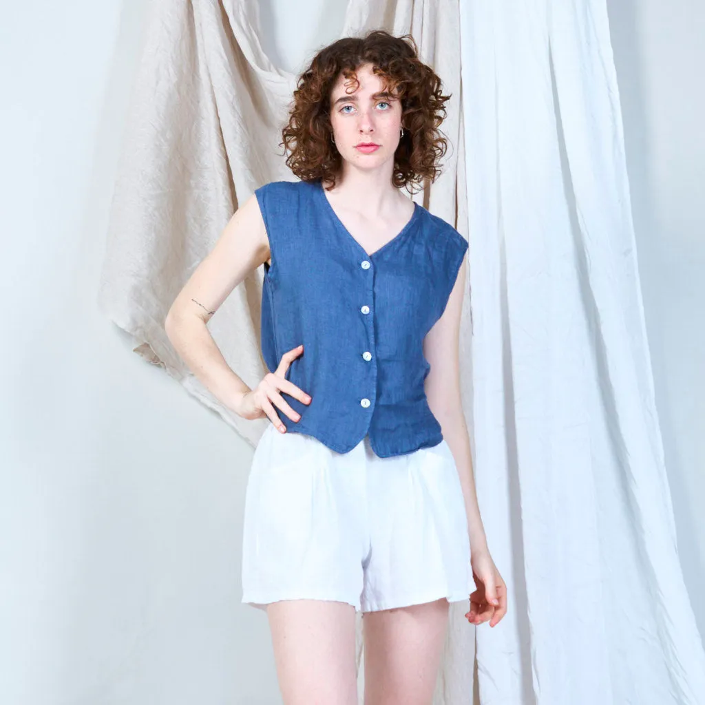 Lightweight linen vest wholesale