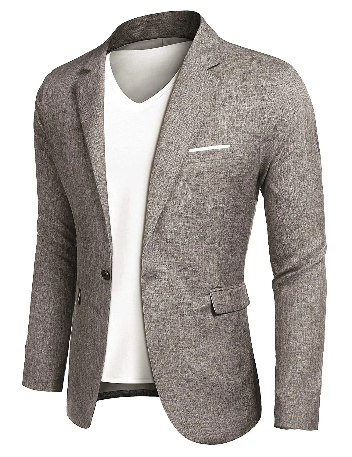 Lightweight One Button Notch Lapel Sporty Blazer