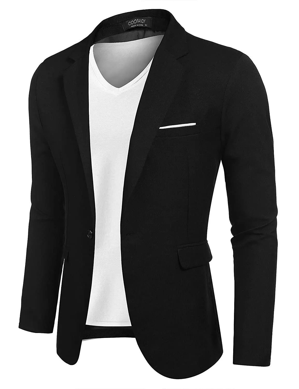 Lightweight One Button Notch Lapel Sporty Blazer