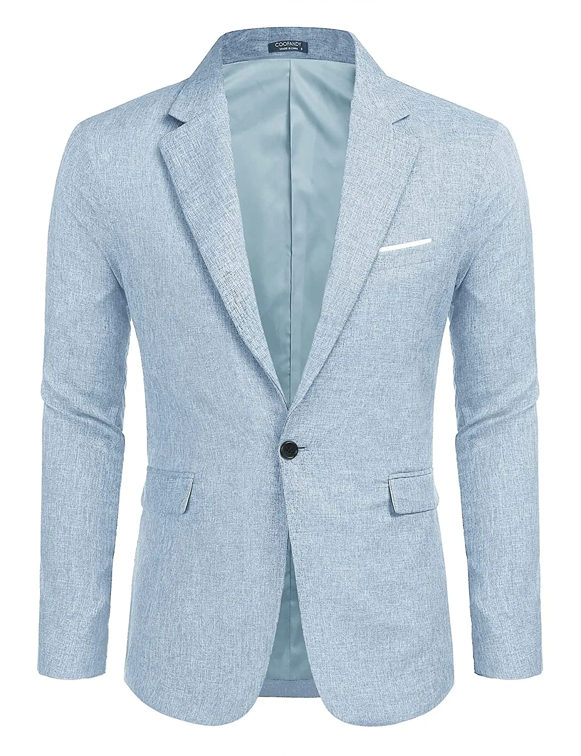 Lightweight One Button Notch Lapel Sporty Blazer