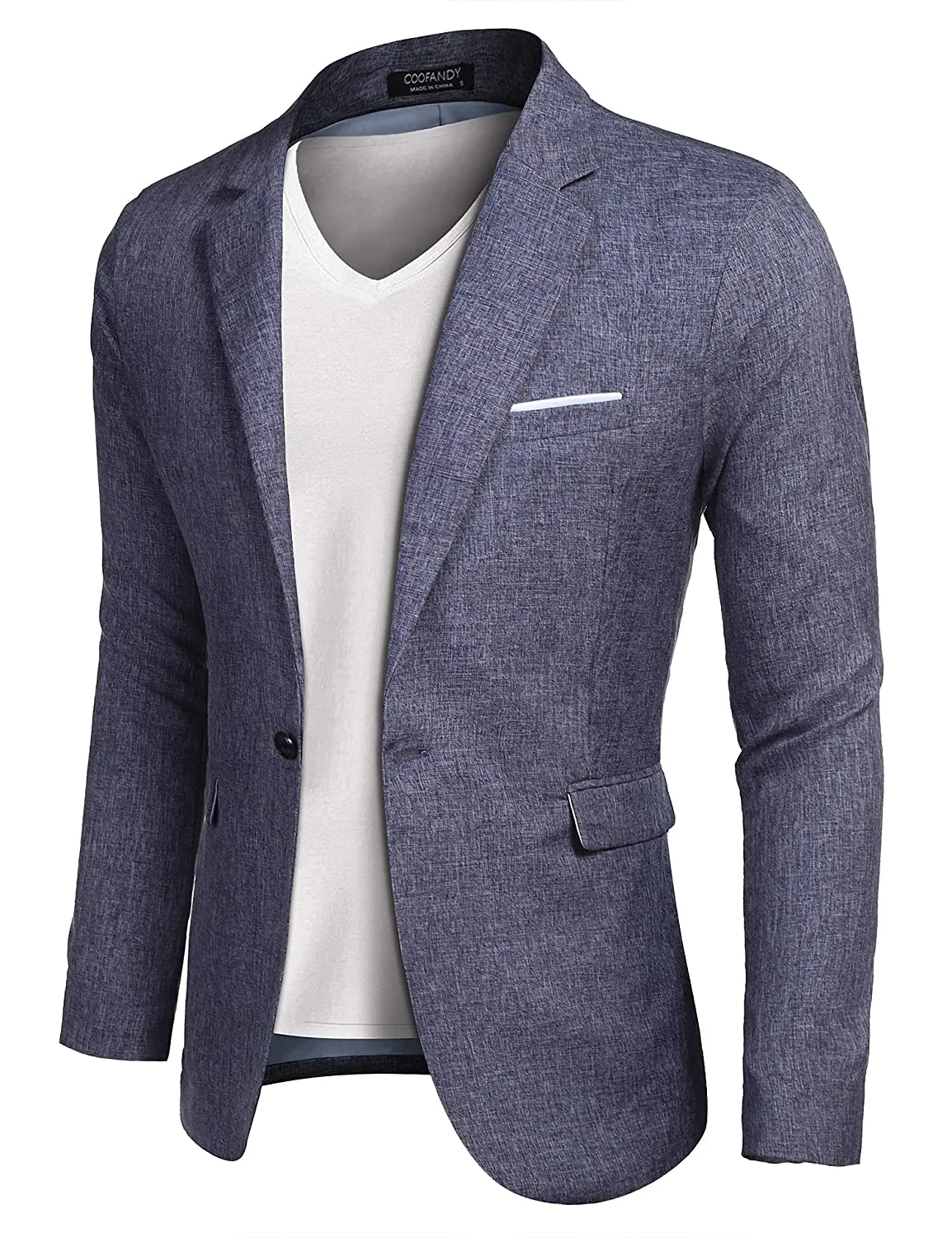 Lightweight One Button Notch Lapel Sporty Blazer