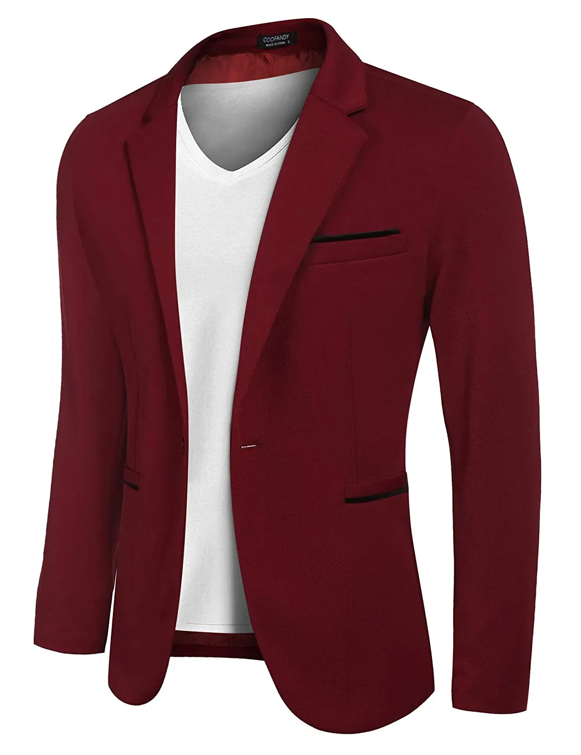 Lightweight One Button Notch Lapel Sporty Blazer