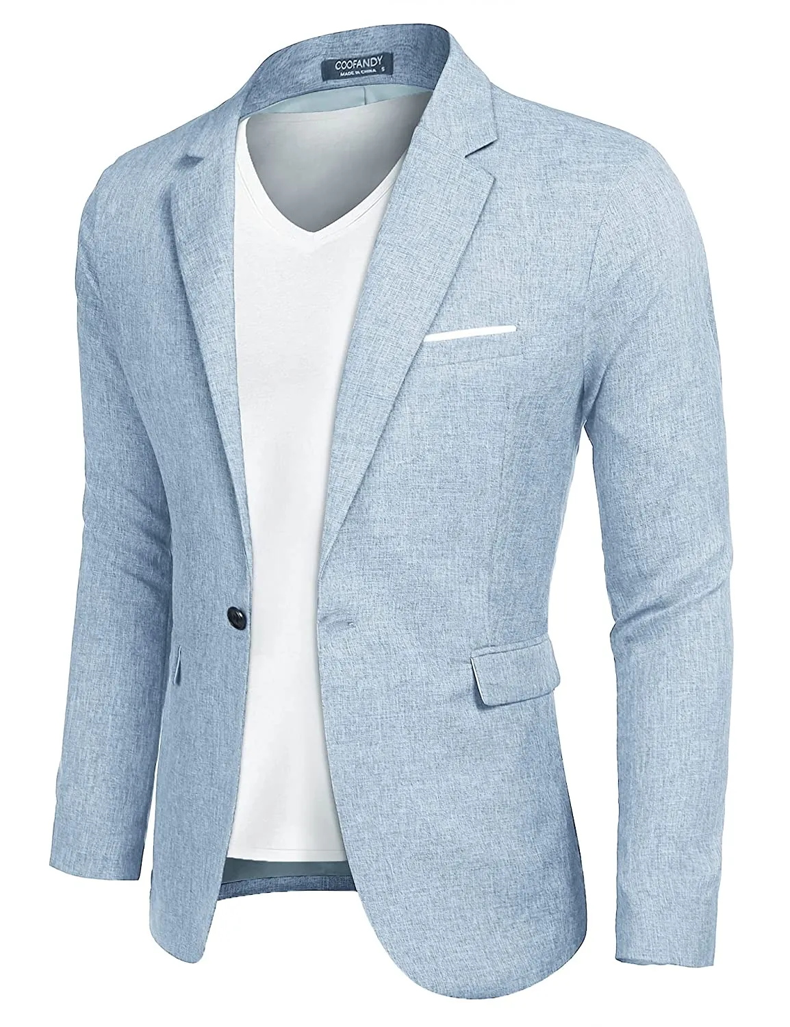 Lightweight One Button Notch Lapel Sporty Blazer