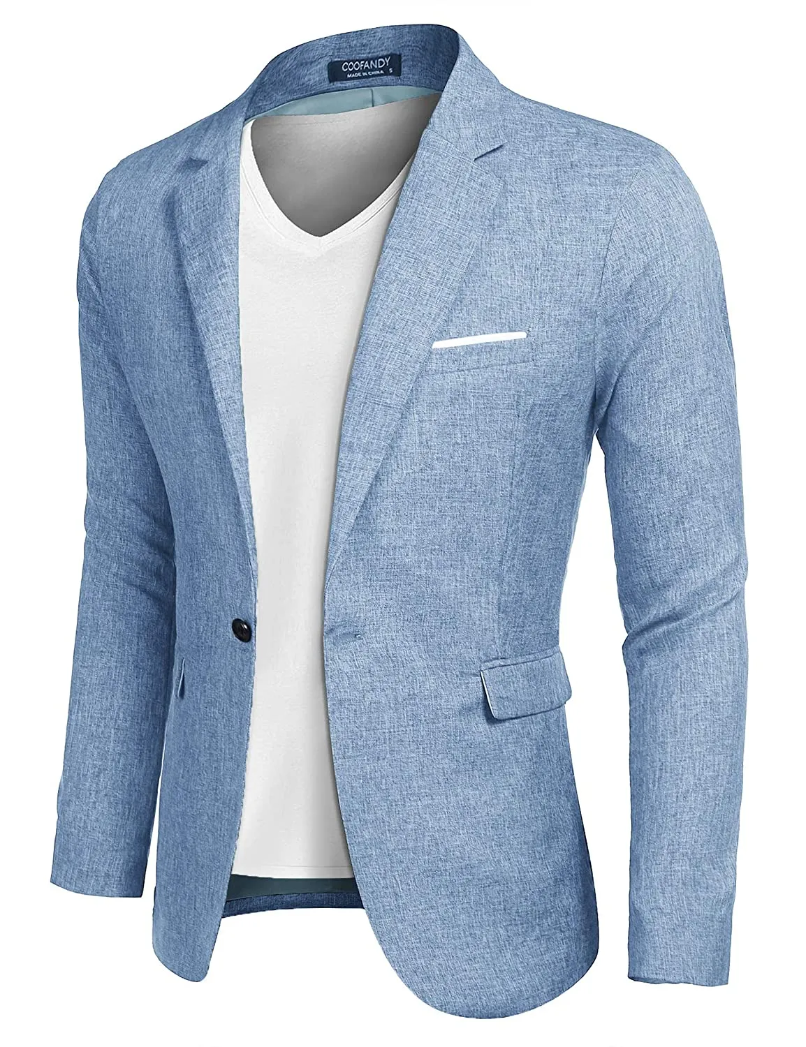 Lightweight One Button Notch Lapel Sporty Blazer