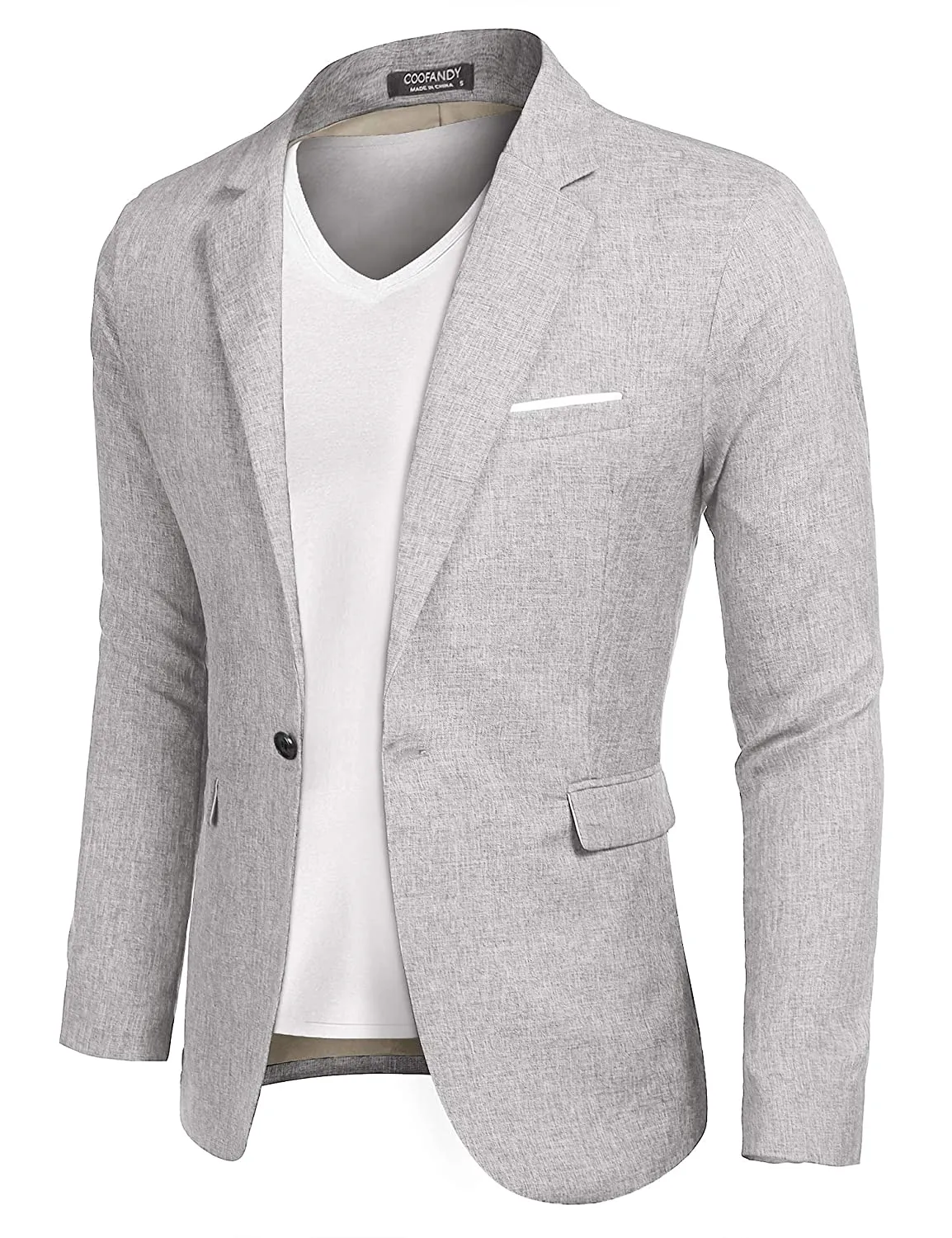 Lightweight One Button Notch Lapel Sporty Blazer