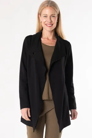 Lucy Shawl Collar Bamboo Cardigan - Black