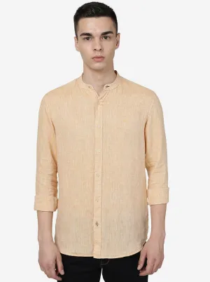 Marigold Solid Slim Fit Casual Shirt | JadeBlue