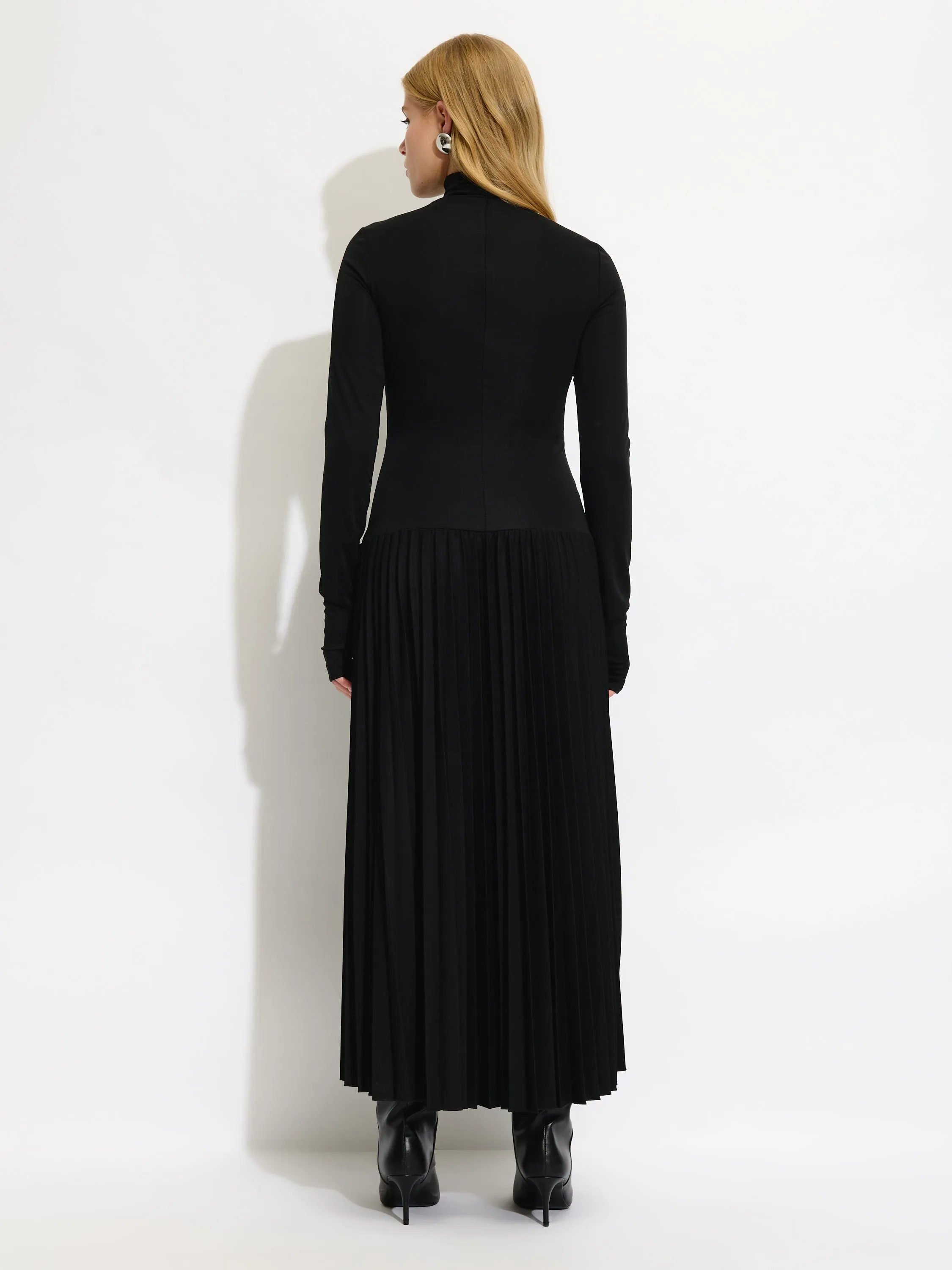 Mixed Pleated Dress