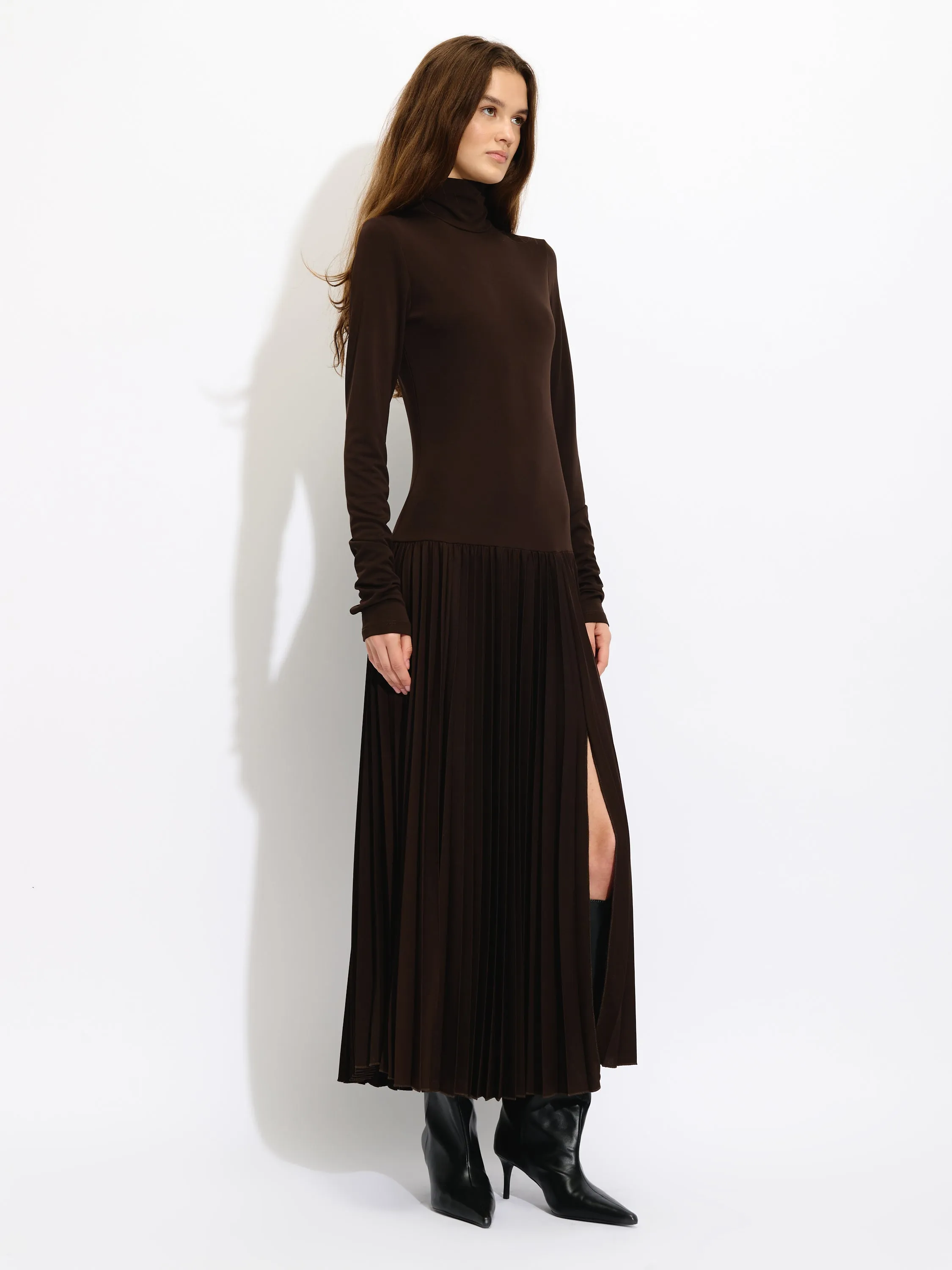 Mixed Pleated Dress