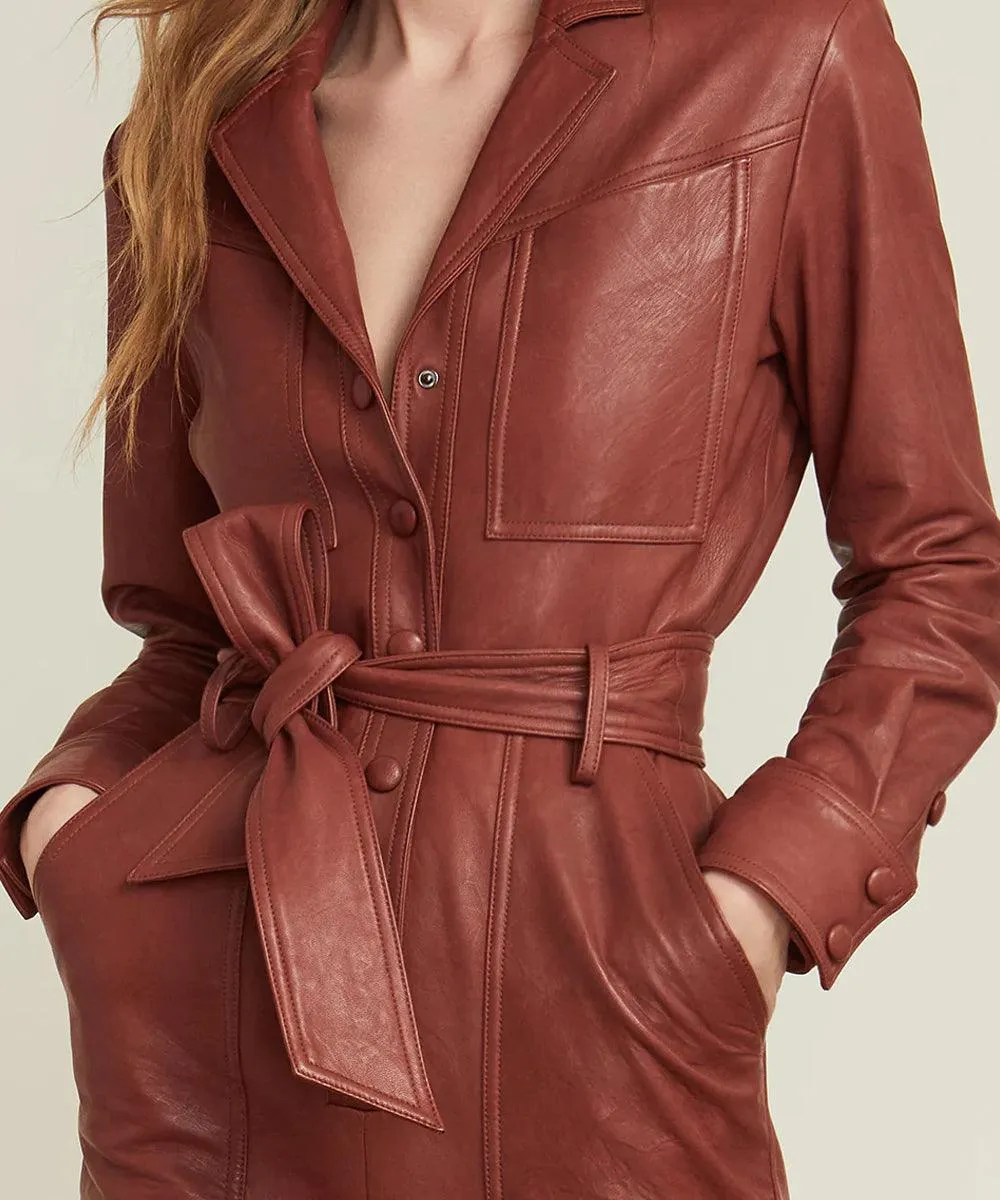 One Piece Leather Jumpsuit for Women