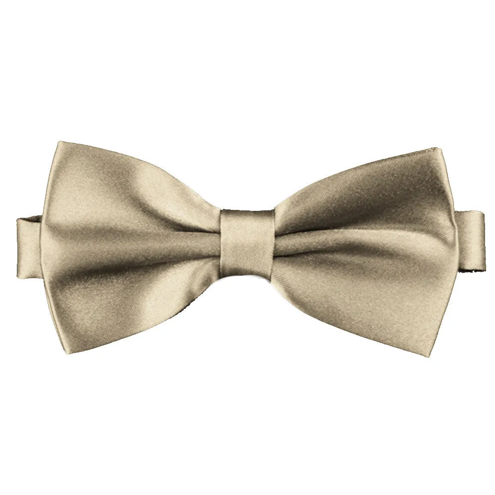 Pale Gold [Silky Smooth] - Bow Tie and Pocket Square Matching Set