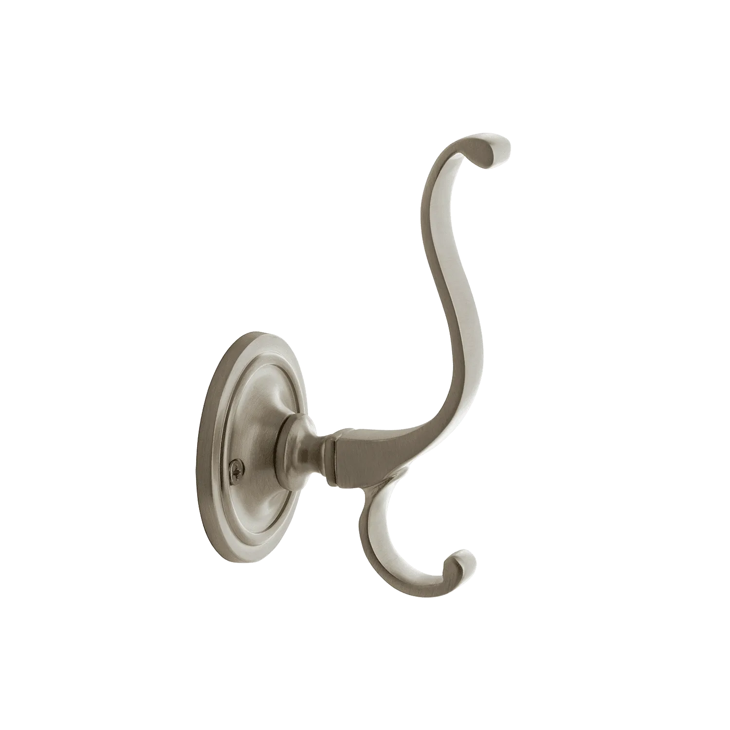 Plain Coat Hook in Satin Nickel