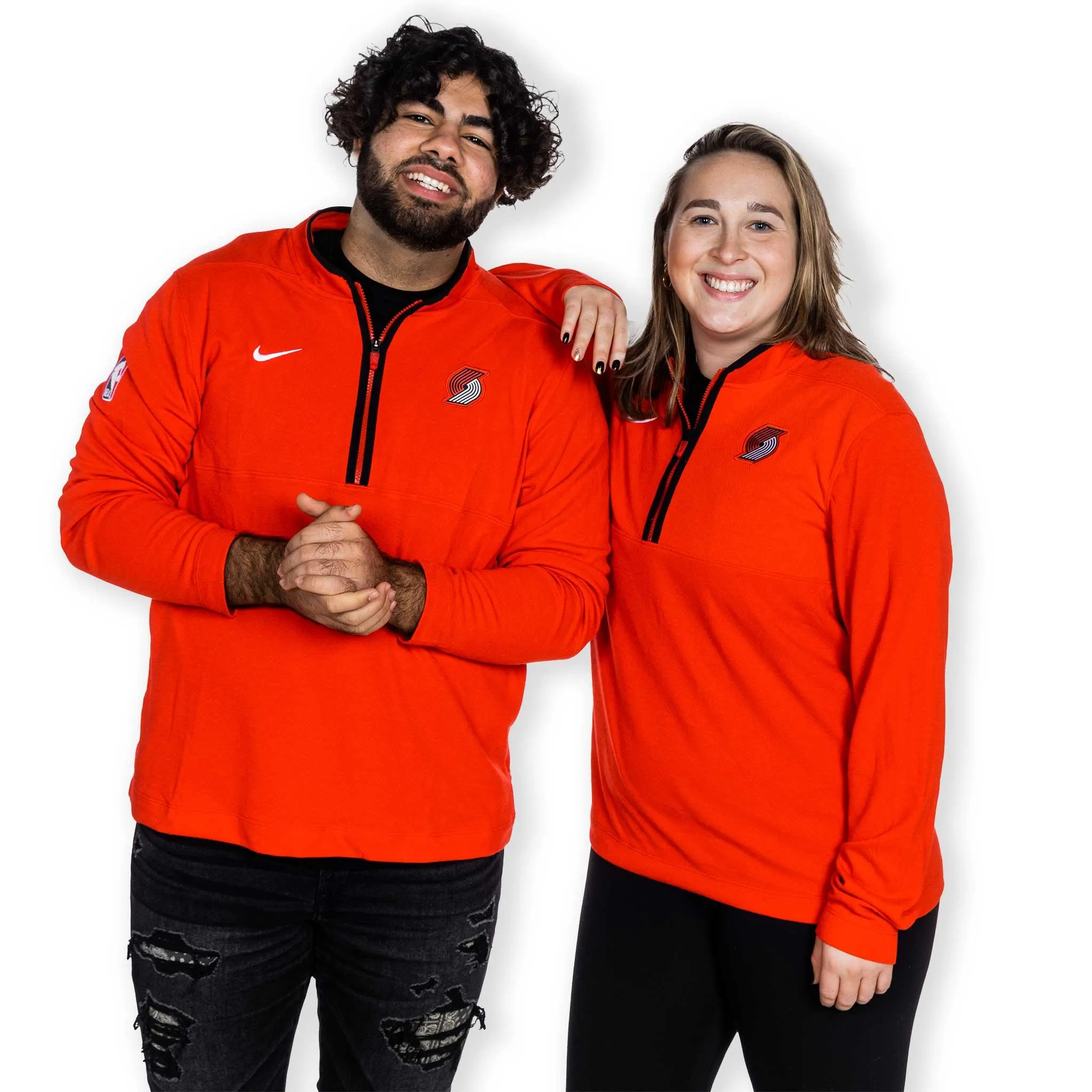 Portland Trail Blazers Nike Team Half Zip Jacket