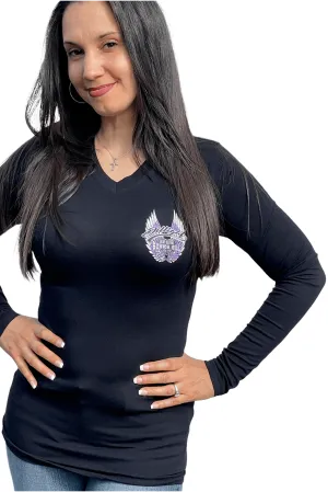 Purple Wing Angel Long Sleeve